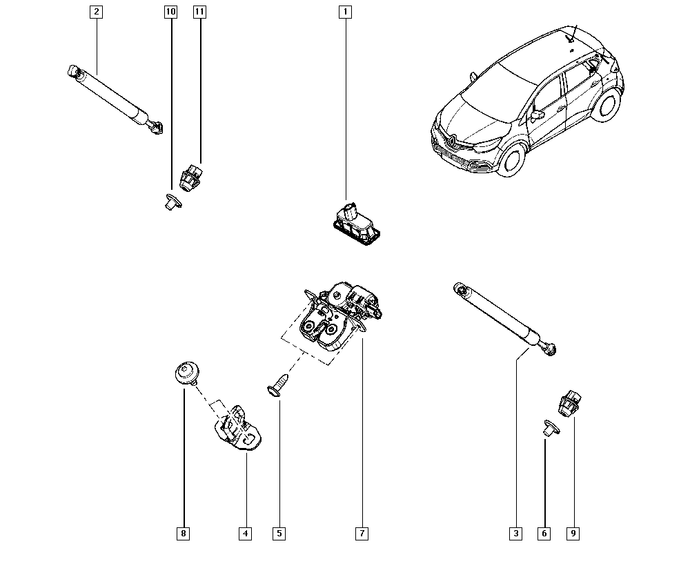 RENAULT 8200076256 - Выключатель, фиксатор двери parts5.com