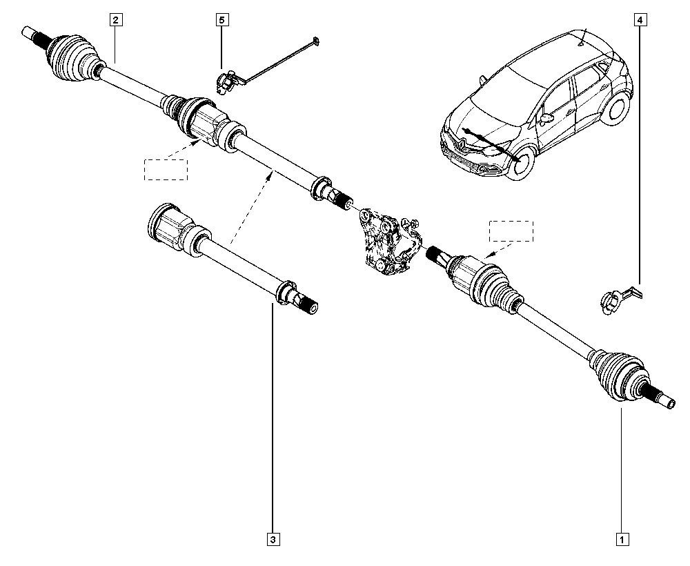 RENAULT 391016376R - Приводной вал parts5.com