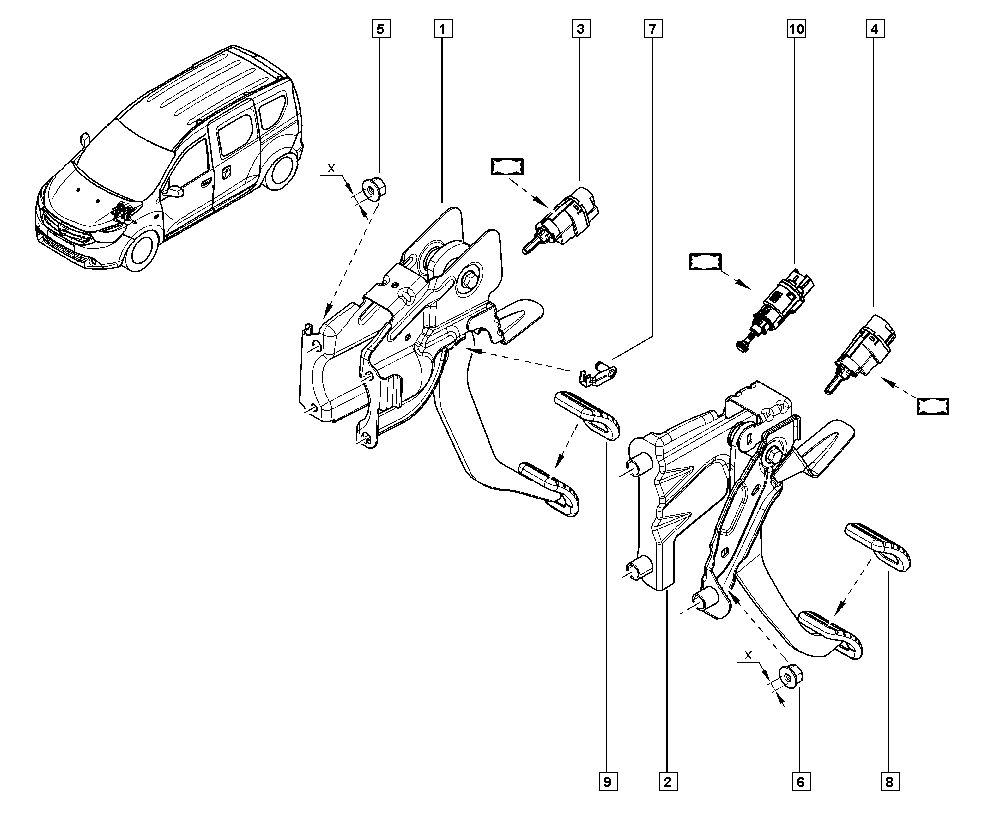 RENAULT 25 32 551 92R - Выключатель, привод сцепления (Tempomat) parts5.com