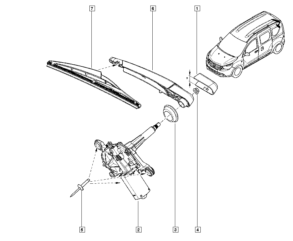 DACIA 287908637R - Щетка стеклоочистителя parts5.com