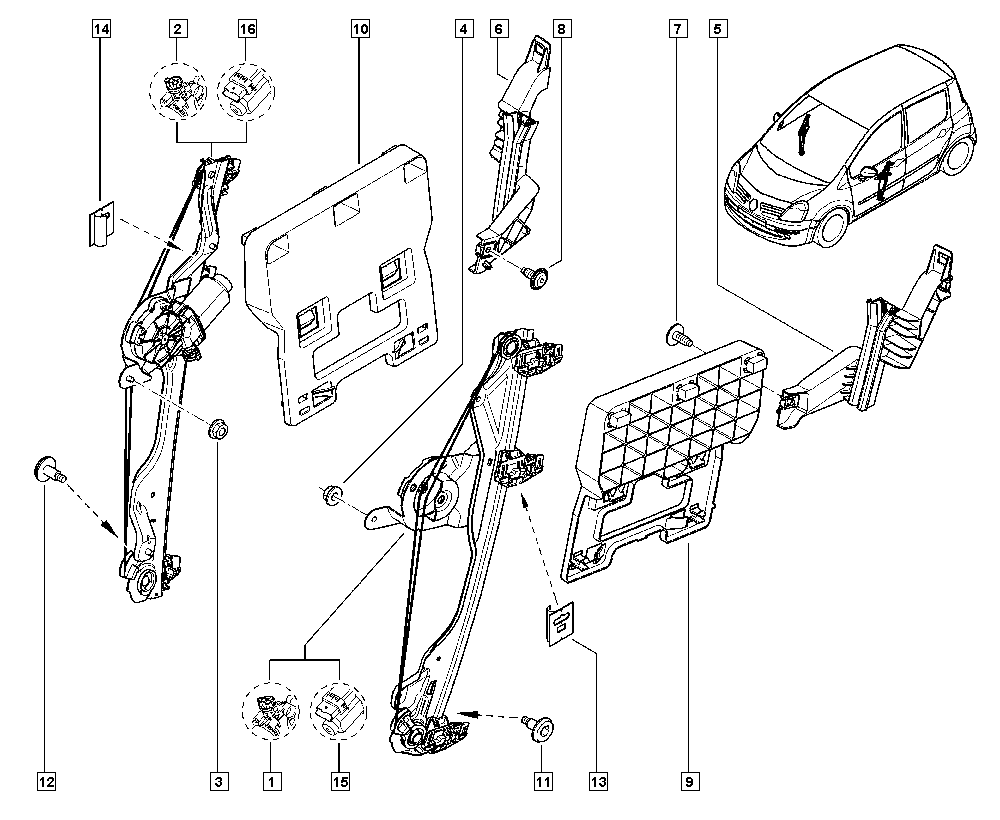 RENAULT 82 00 748 375 - Стеклоподъемник parts5.com