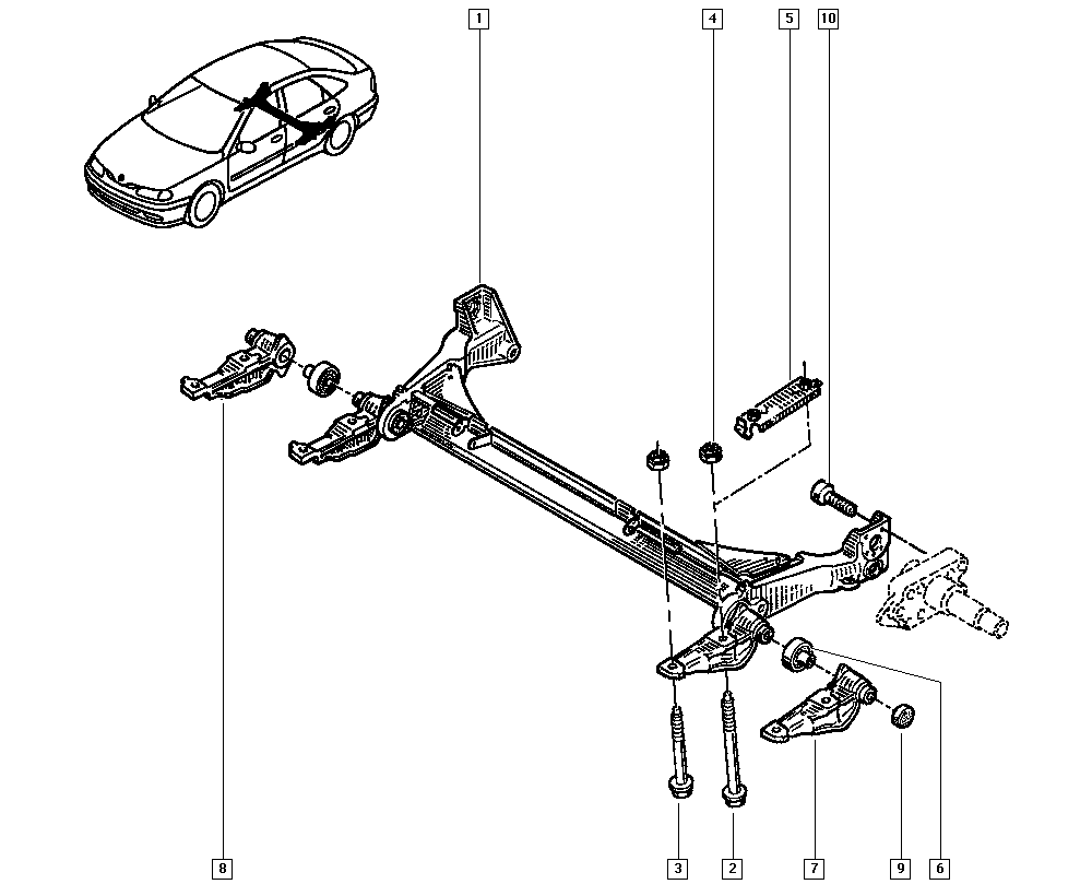 RENAULT 77 00 821 126 - Втулка, балка моста parts5.com