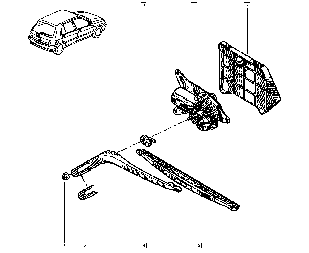 RENAULT 7701040187 - Рычаг стеклоочистителя, система очистки окон parts5.com