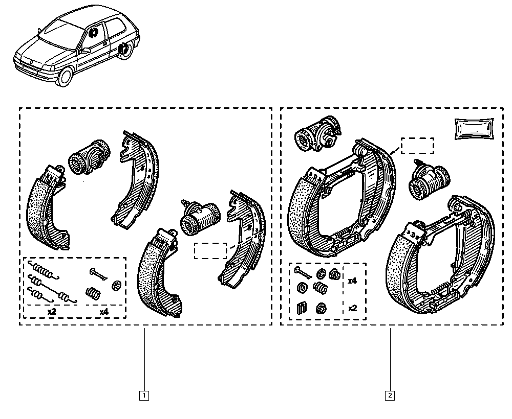 RENAULT 7701205096 - Brake Shoe Set parts5.com