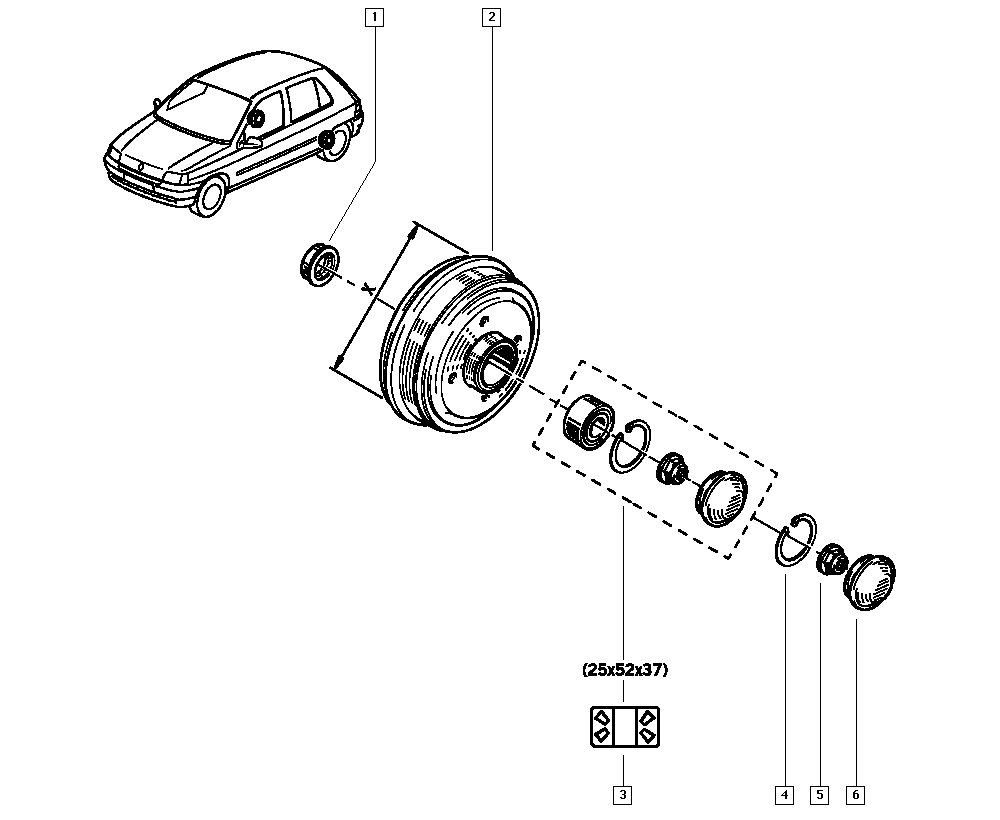 NISSAN 7700 419 824 - Тормозной барабан parts5.com