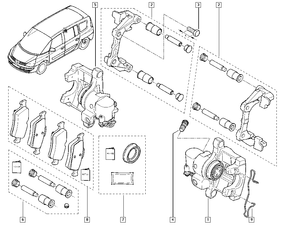 RENAULT 7701206601 - Guide Sleeve Kit, brake caliper parts5.com