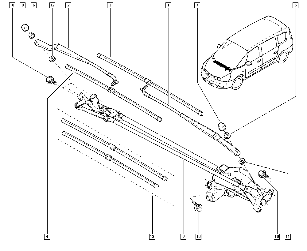 RENAULT 288900971R - Щетка стеклоочистителя parts5.com