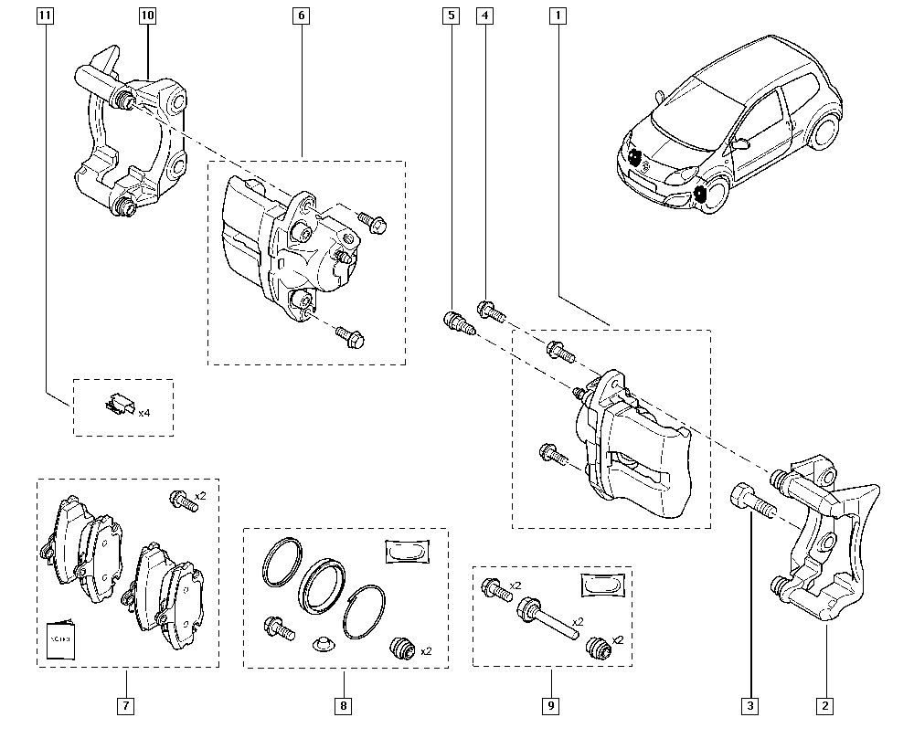 LADA 7701207959 - Тормозной суппорт parts5.com