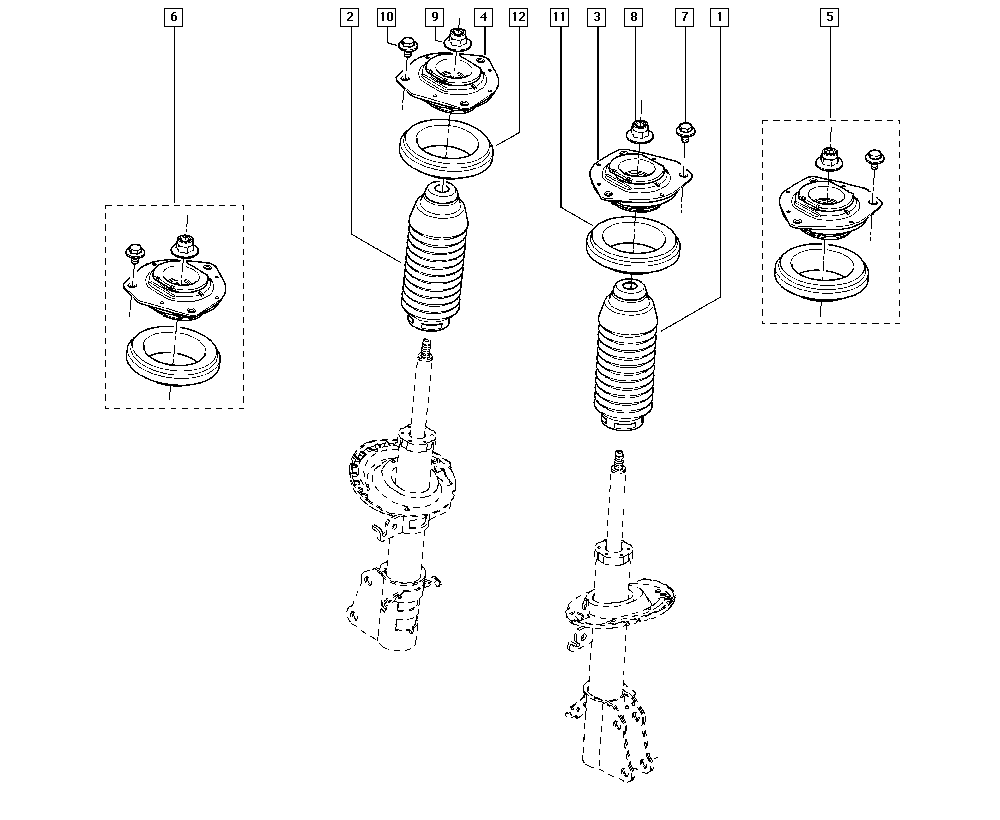 RENAULT 82 00 591 283 - Опора стойки амортизатора, подушка parts5.com