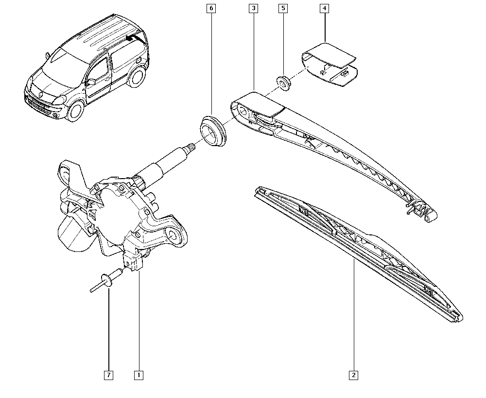 RENAULT 287906144R - Рычаг стеклоочистителя, система очистки окон parts5.com