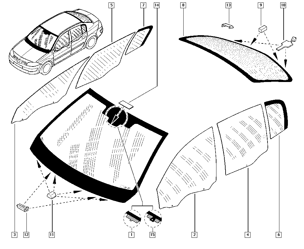 RENAULT 8200 493 022 - Боковое стекло parts5.com