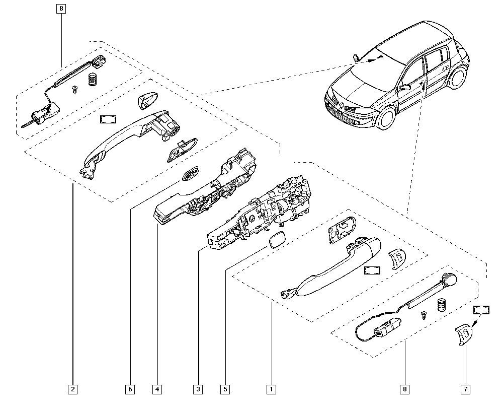 RENAULT 7701474436 - Ручка двери parts5.com