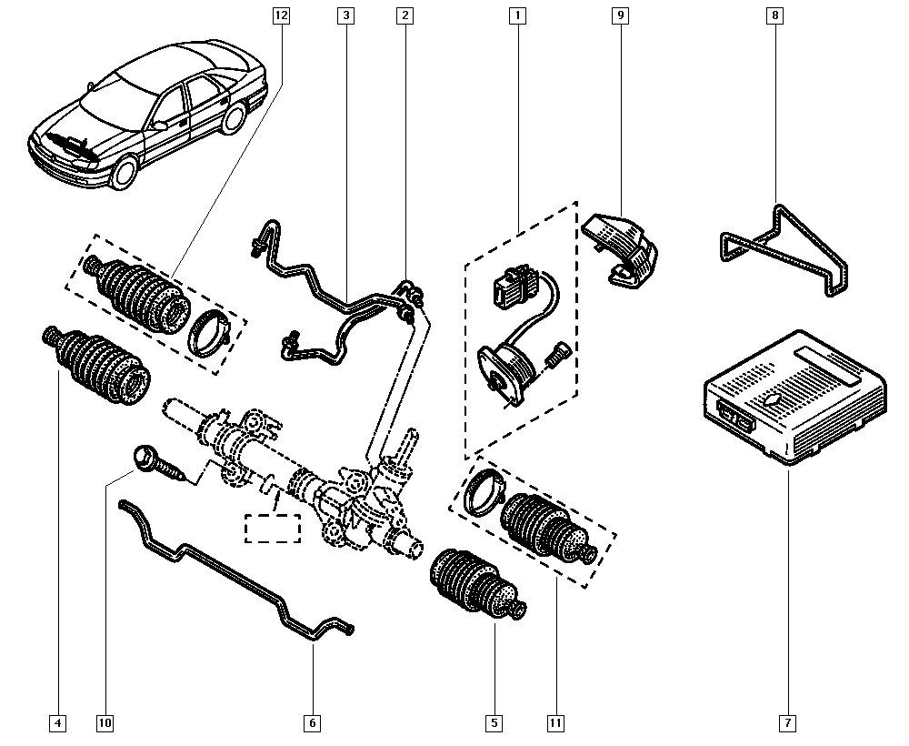 Honda 7701469566 - Комплект пыльника, рулевое управление parts5.com