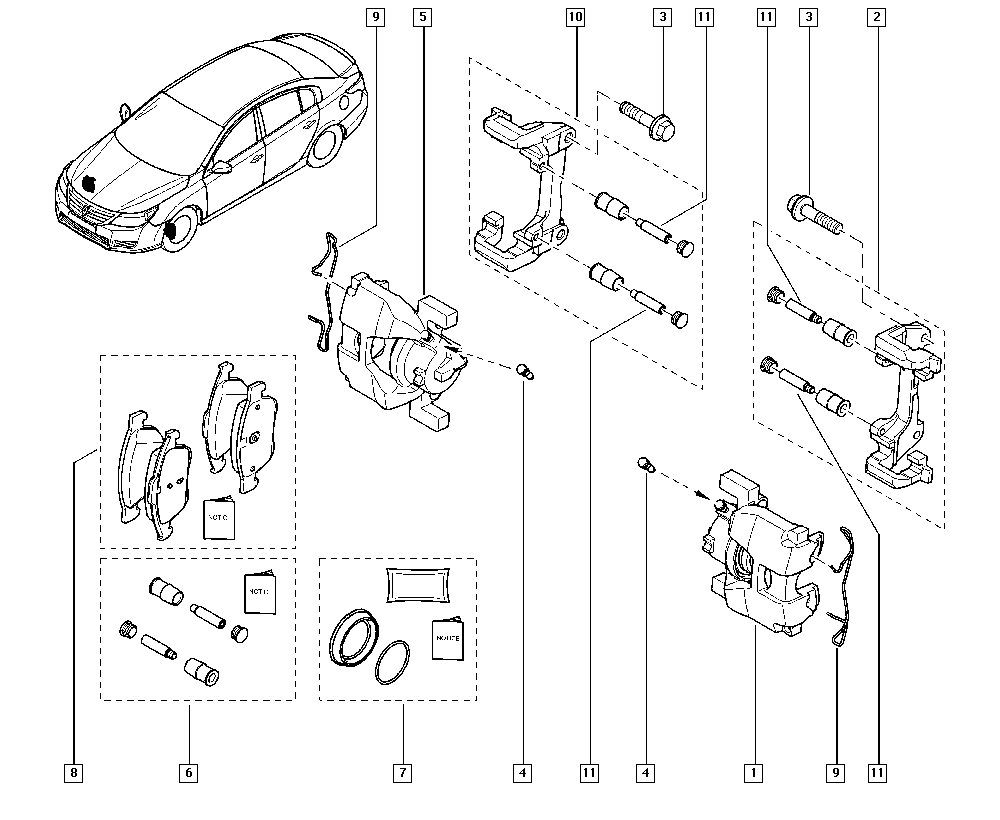 RENAULT 410607585R - Тормозные колодки, дисковые, комплект parts5.com