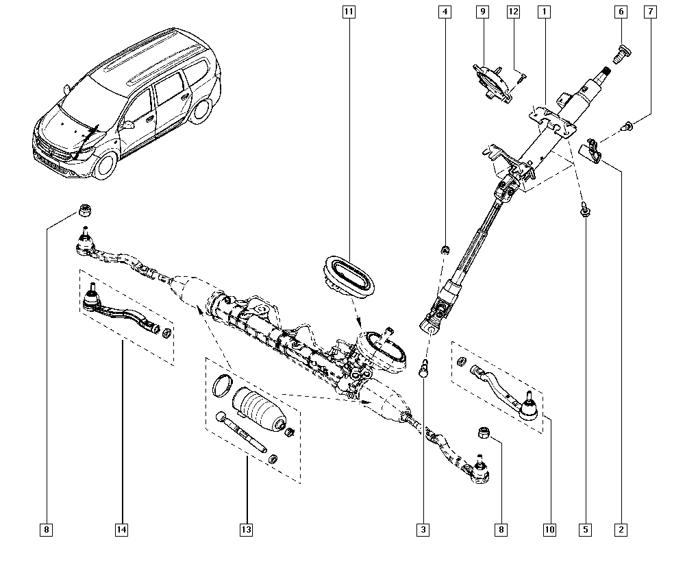 DACIA 485200410R - Наконечник рулевой тяги, шарнир parts5.com