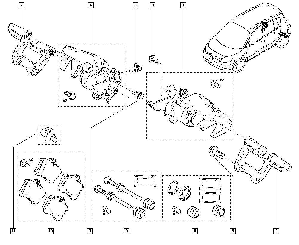 RENAULT 7701060078 - Кронштейн, корпус скобы тормоза parts5.com