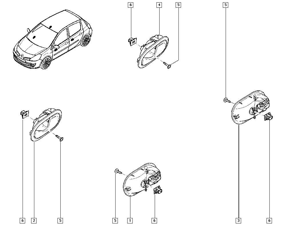 RENAULT 8200310580 - Ручка двери parts5.com