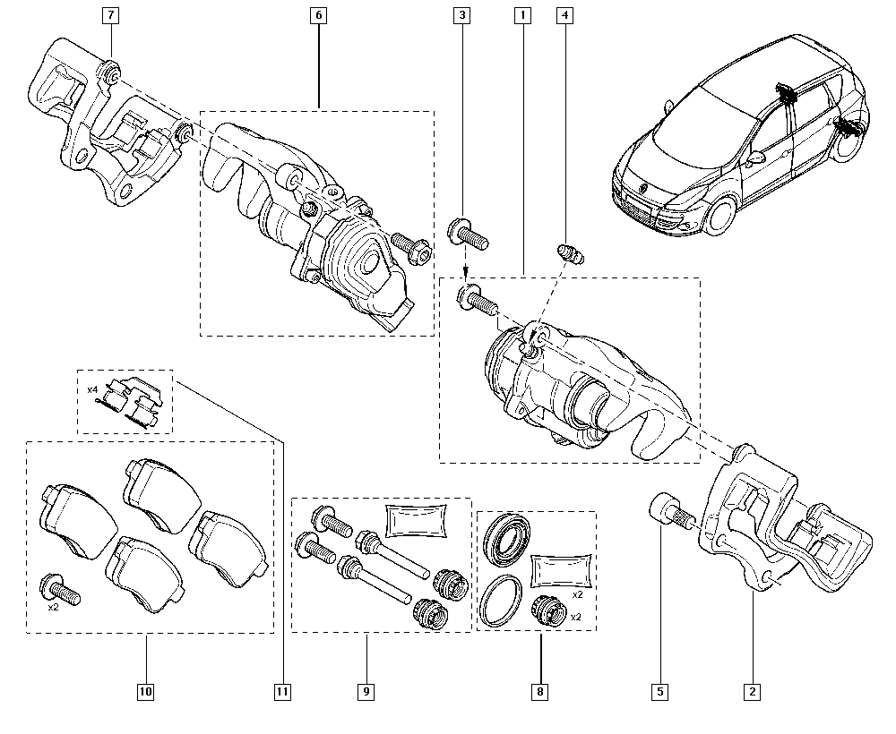 RENAULT 440608061R - Тормозные колодки, дисковые, комплект parts5.com