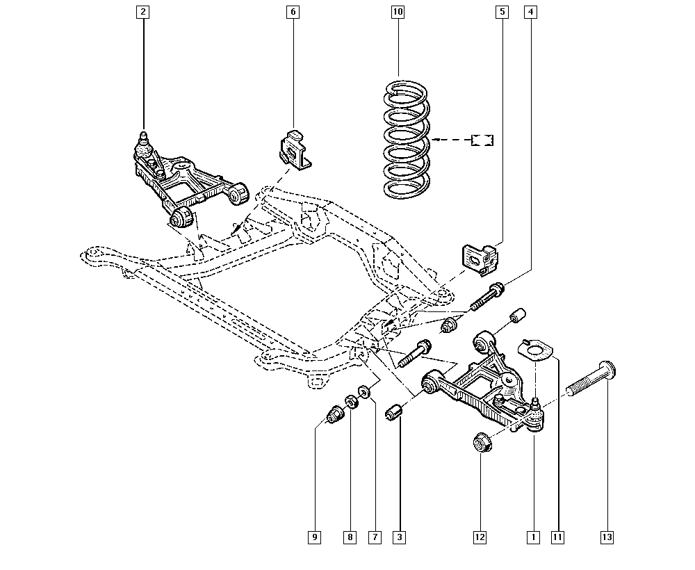 RENAULT 82 00 651 163 - Сайлентблок, рычаг подвески колеса parts5.com