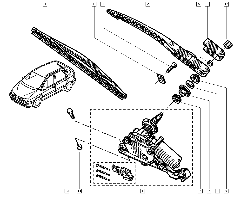 FIAT 77 01 042 368 - Рычаг стеклоочистителя, система очистки окон parts5.com