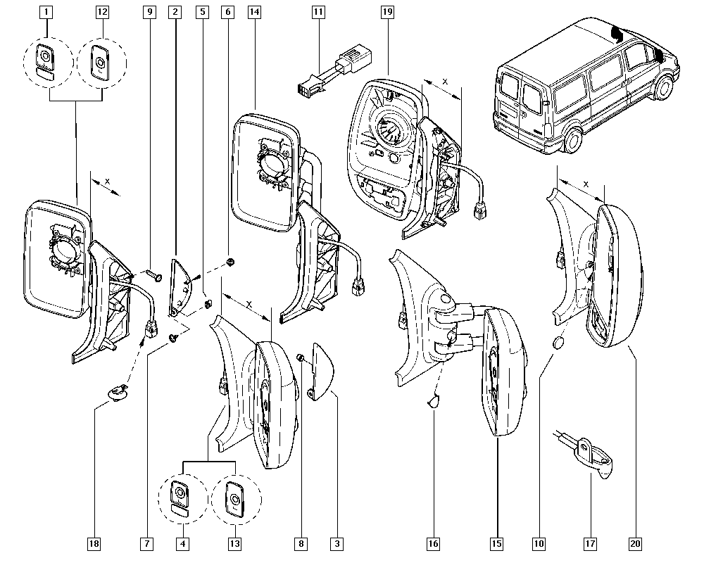 RENAULT 8200445263 - Наружное зеркало parts5.com