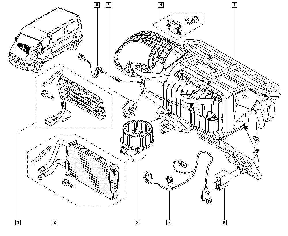 RENAULT 77 01 057 557 - Сопротивление, реле, вентилятор салона parts5.com