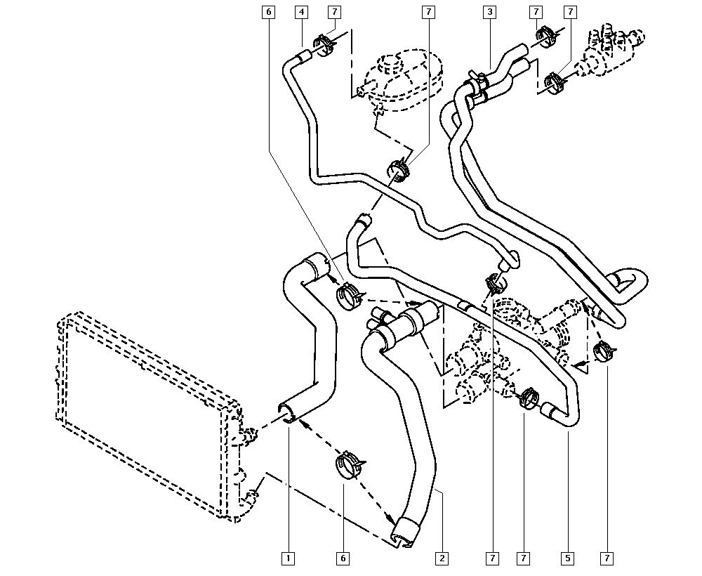 RENAULT 82 00 243 677 - Radiator Hose parts5.com