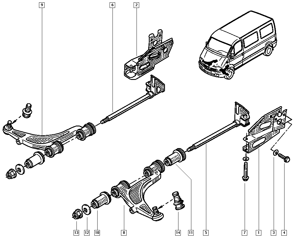 NISSAN 77003-02122 - Сайлентблок, рычаг подвески колеса parts5.com