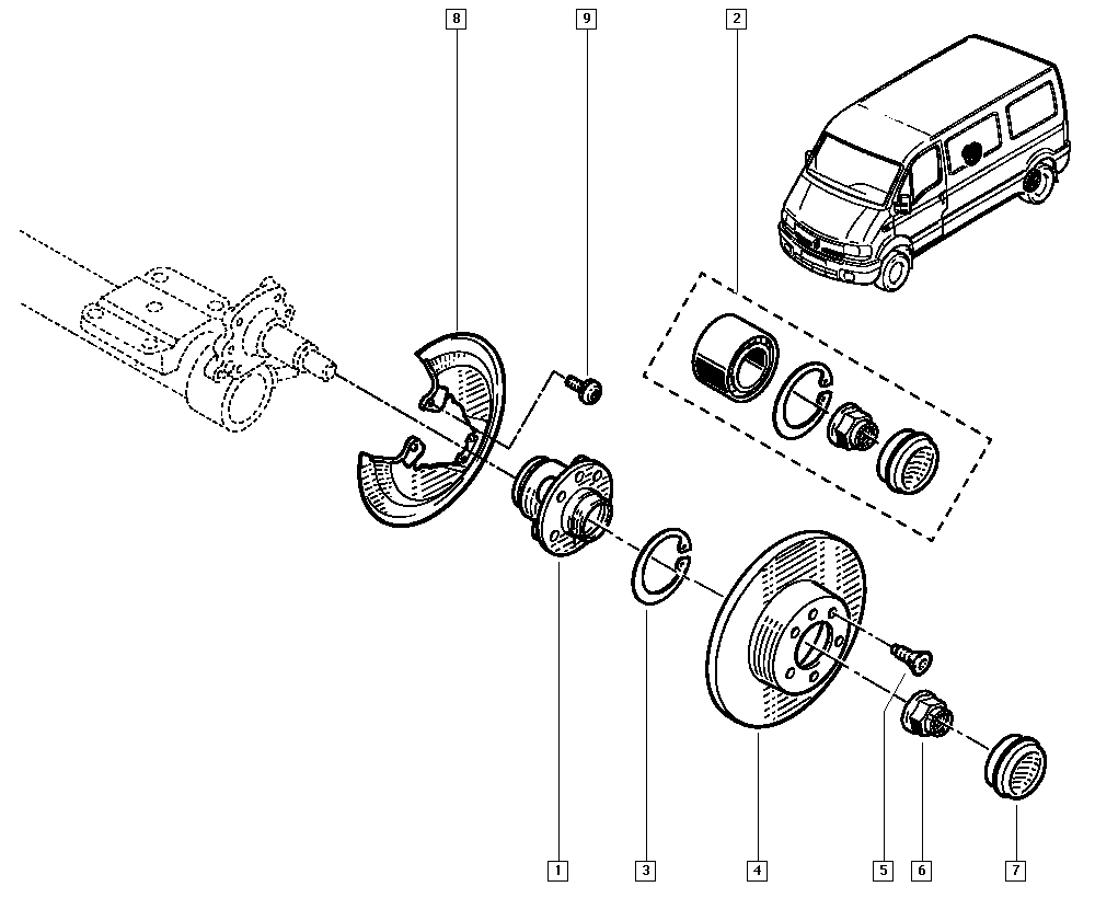 RENAULT 7703066047 - Wheel hub, bearing Kit parts5.com