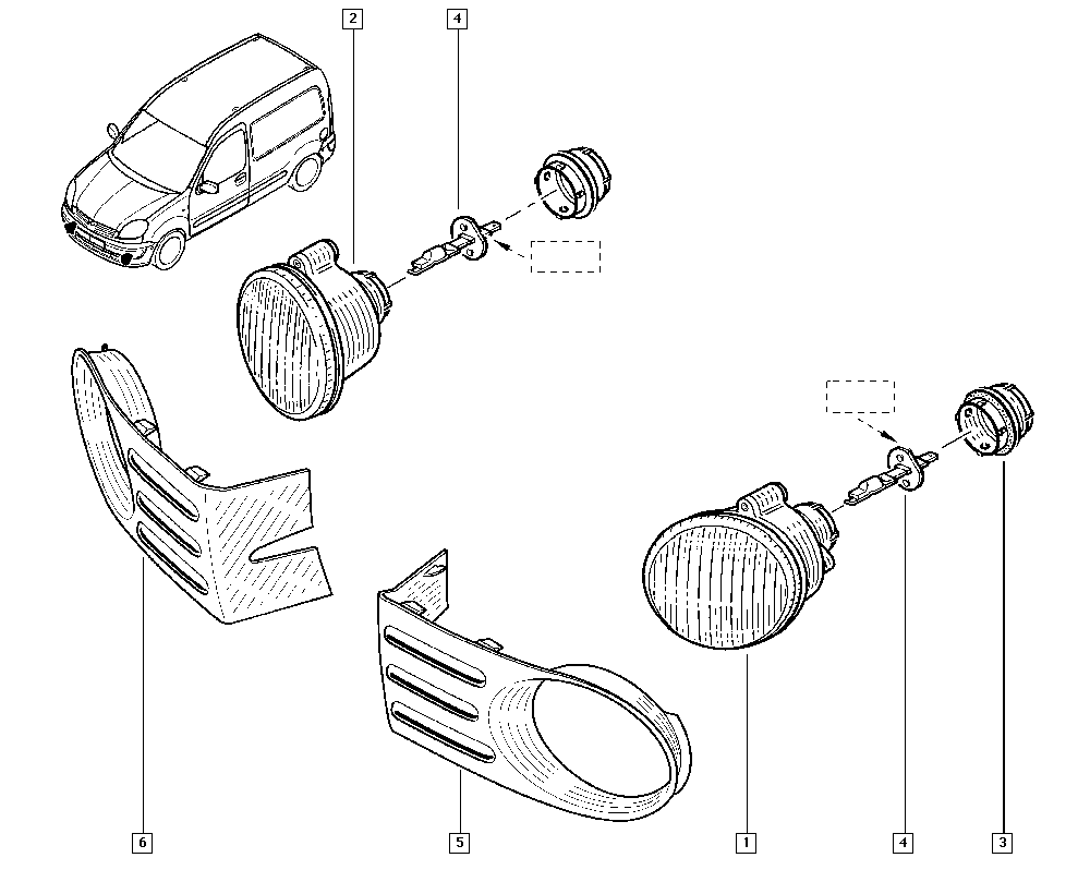 NISSAN 7701045717 - Противотуманная фара parts5.com