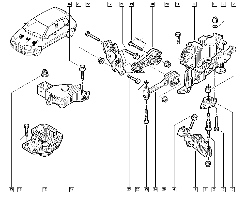 RENAULT TRUCKS 7700434370 - Подушка, опора, подвеска двигателя parts5.com