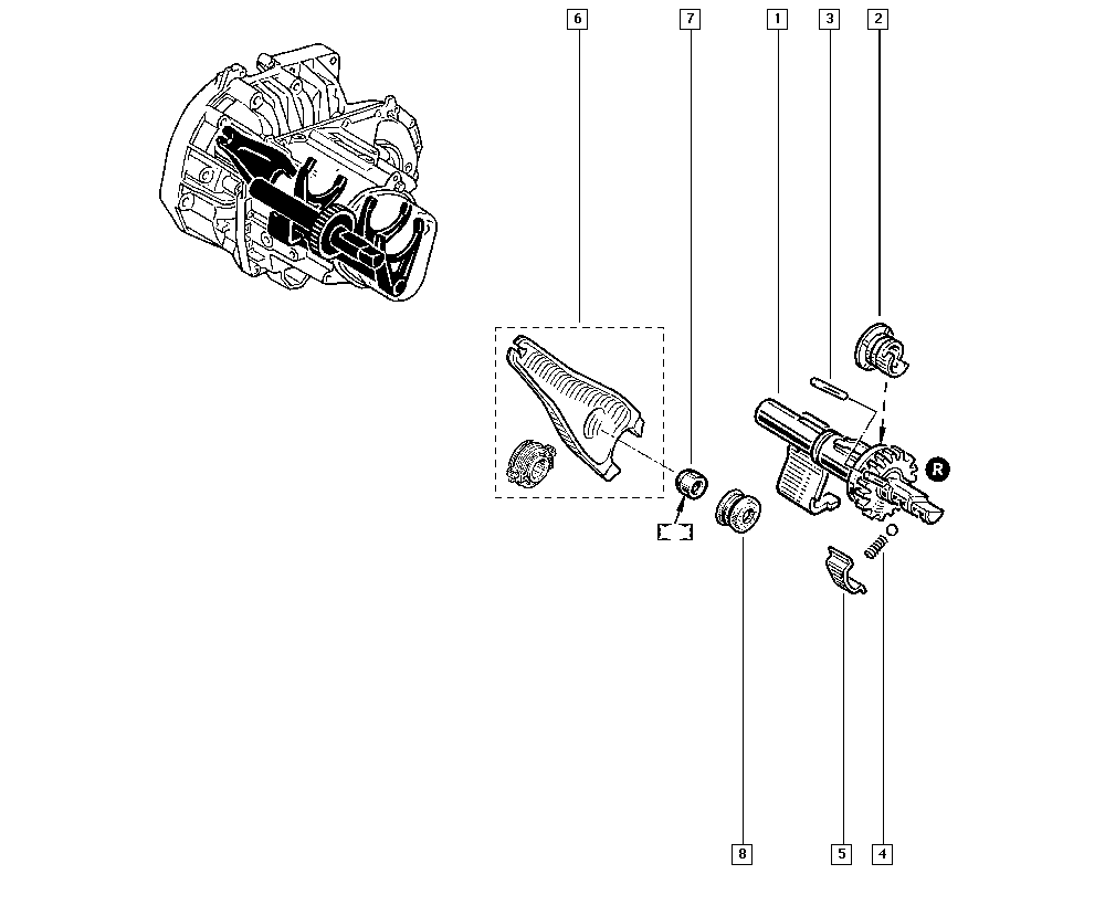 RENAULT 77 00 715 851 - Возвратная вилка, система сцепления parts5.com