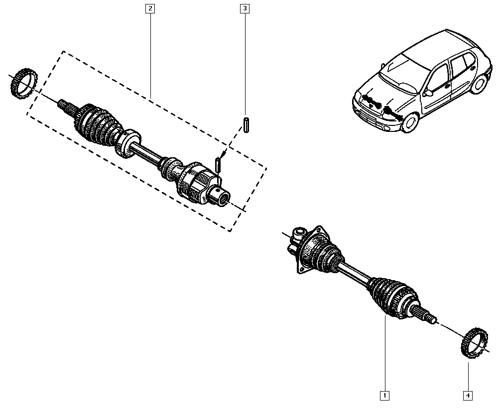 RENAULT TRUCKS 77 00 110 484 - Шарнирный комплект, ШРУС, приводной вал parts5.com