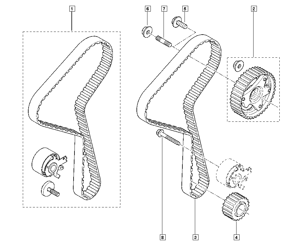 DACIA 77 01 477 028 - Комплект ремня ГРМ parts5.com