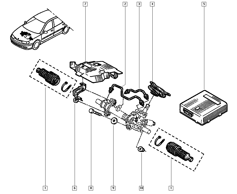 RENAULT 7701469657 - Комплект пыльника, рулевое управление parts5.com