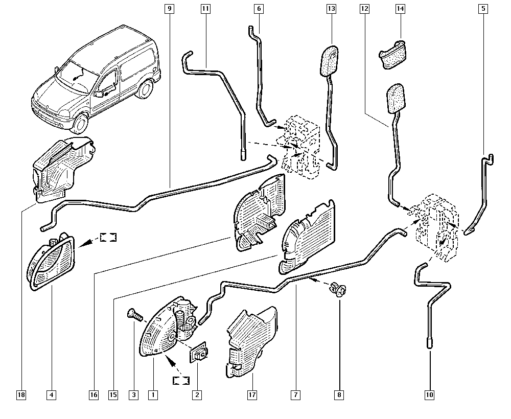 RENAULT 8200285840 - Ручка двери parts5.com