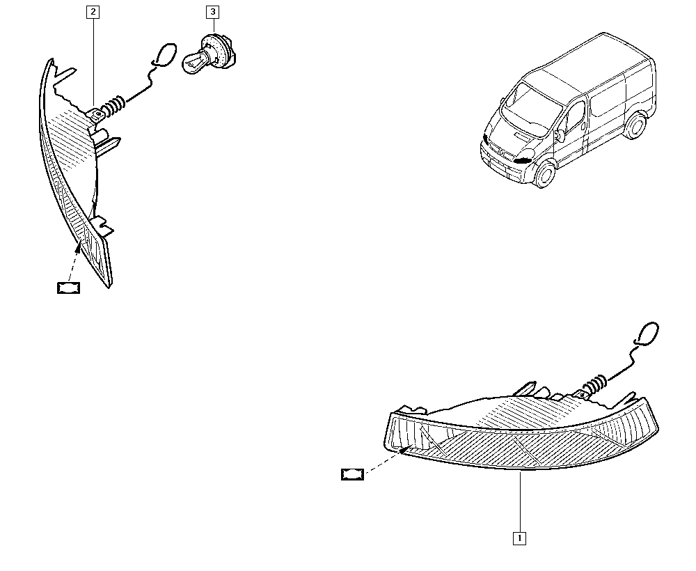 RENAULT 8200007030 - Фонарь указателя поворота parts5.com