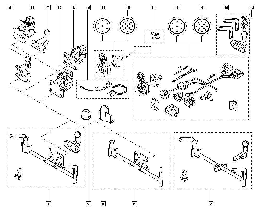 RENAULT 7711211614 - Прицепное устройство, фаркоп parts5.com