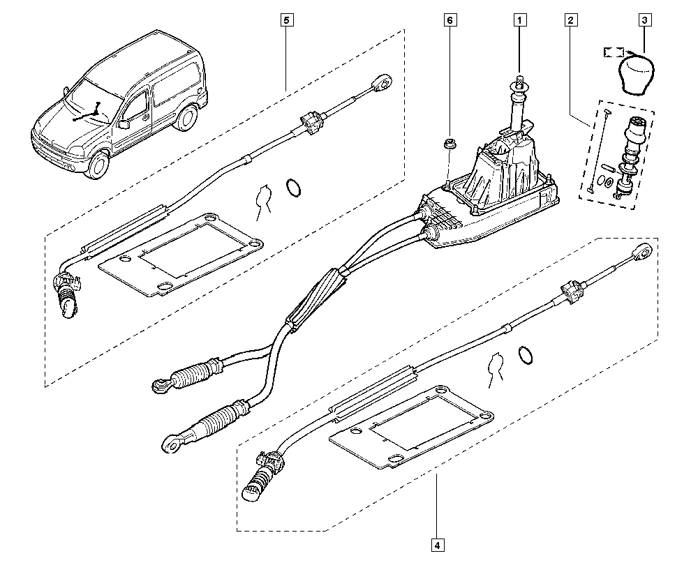 RENAULT 7701 479 155 - Трос, ступенчатая коробка передач parts5.com