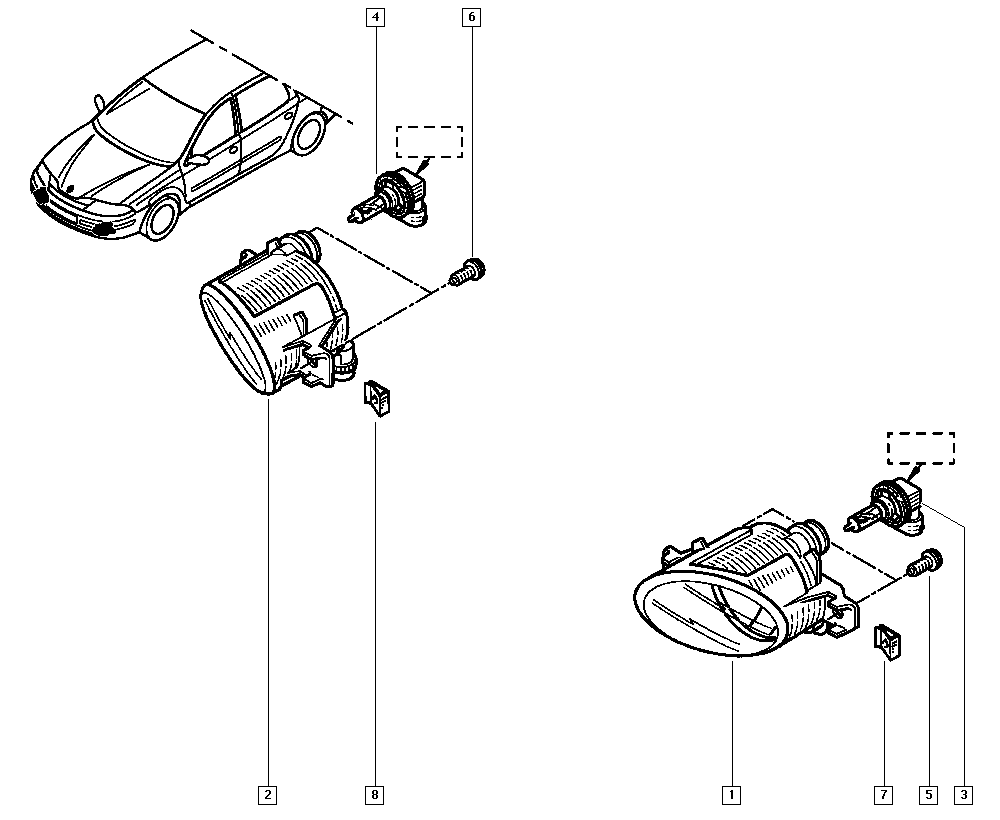 NISSAN 8200002470 - Противотуманная фара parts5.com