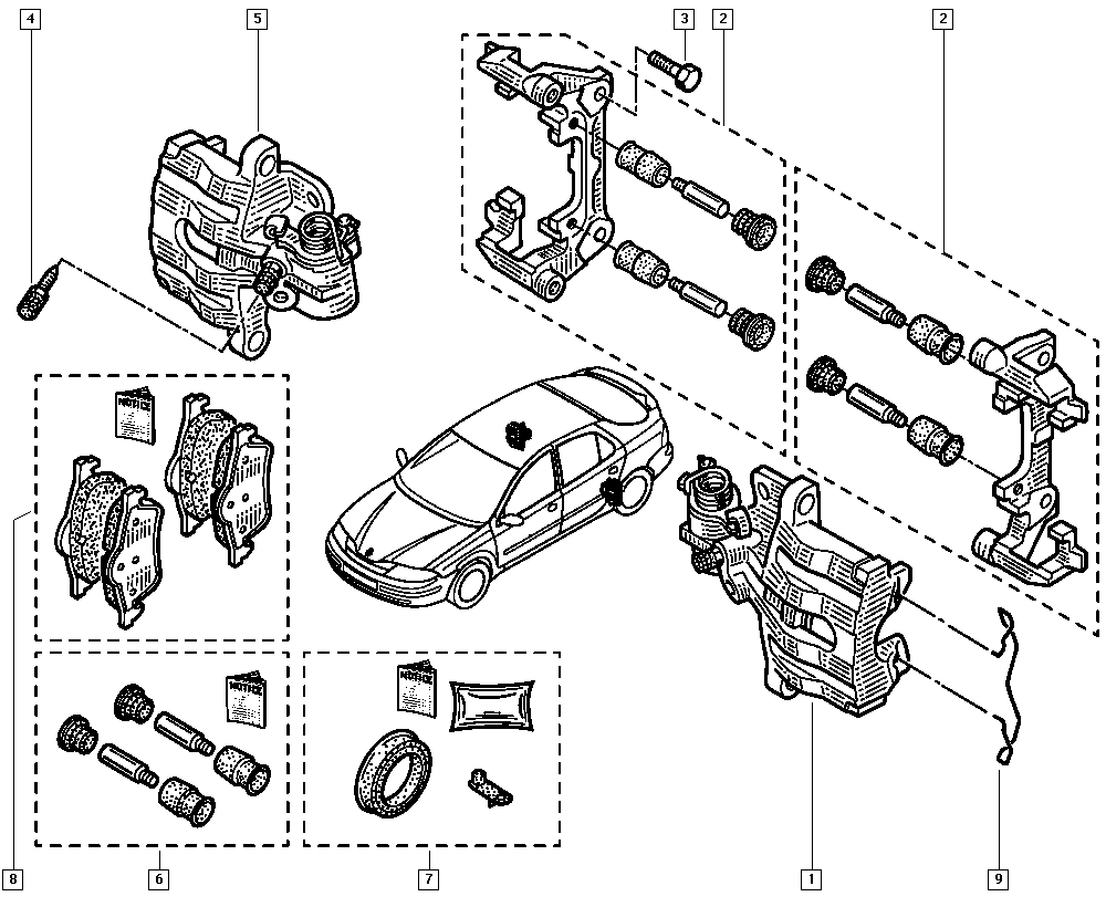 NISSAN 7701 207 996 - Тормозные колодки, дисковые, комплект parts5.com