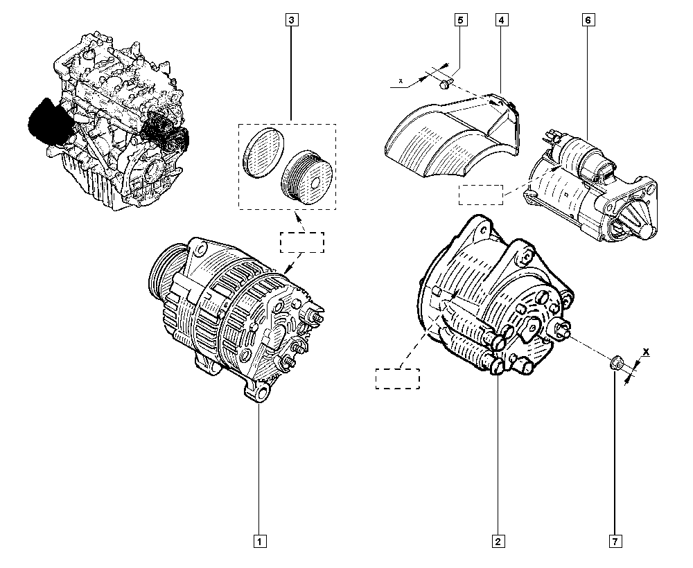 DACIA 23 10 077 88R - Шкив генератора, муфта parts5.com