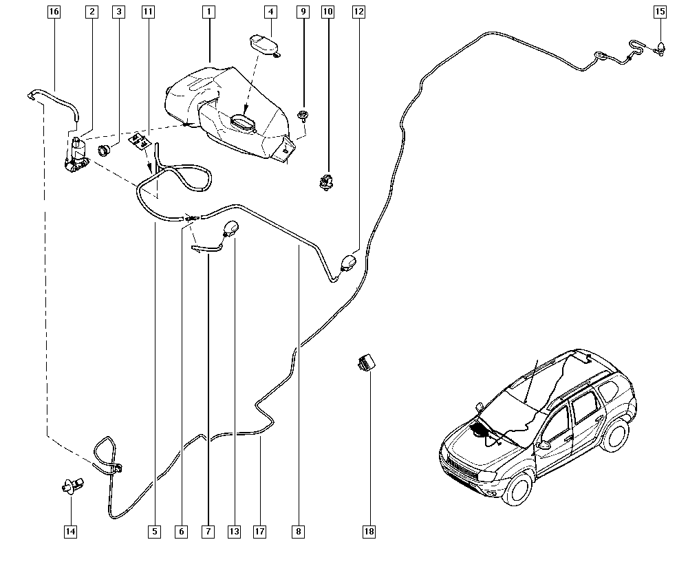 LADA 6001549444 - Водяной насос, система очистки окон parts5.com