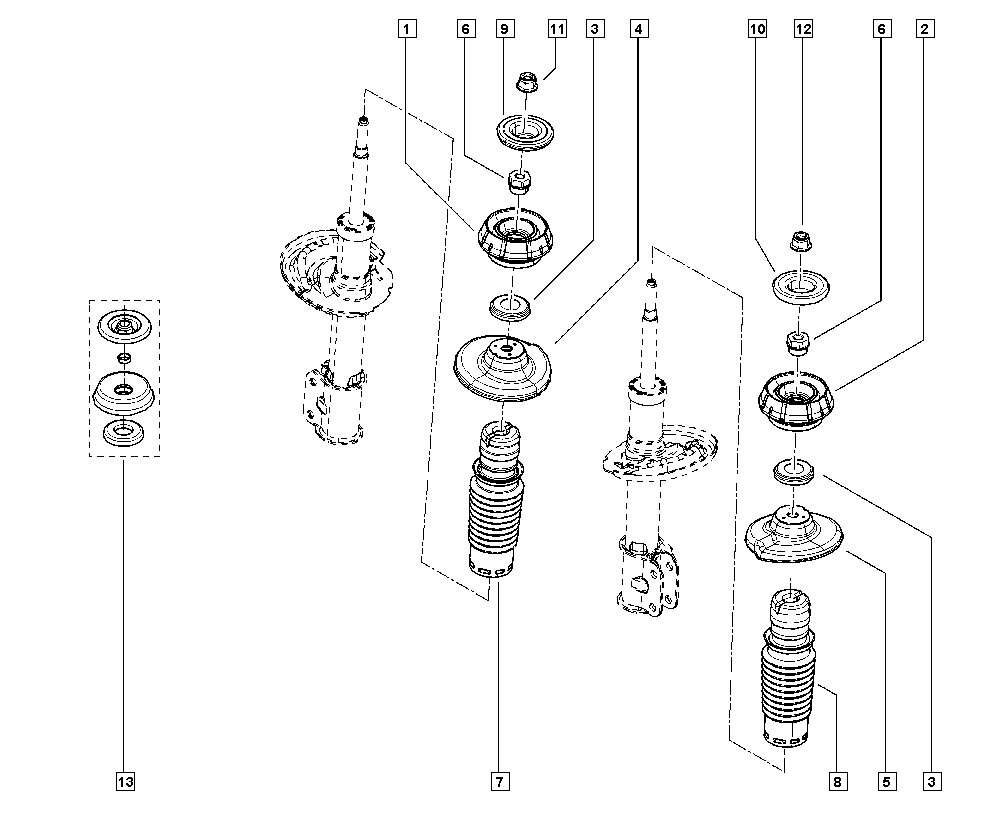 LADA 543A06915R - Опора стойки амортизатора, подушка parts5.com