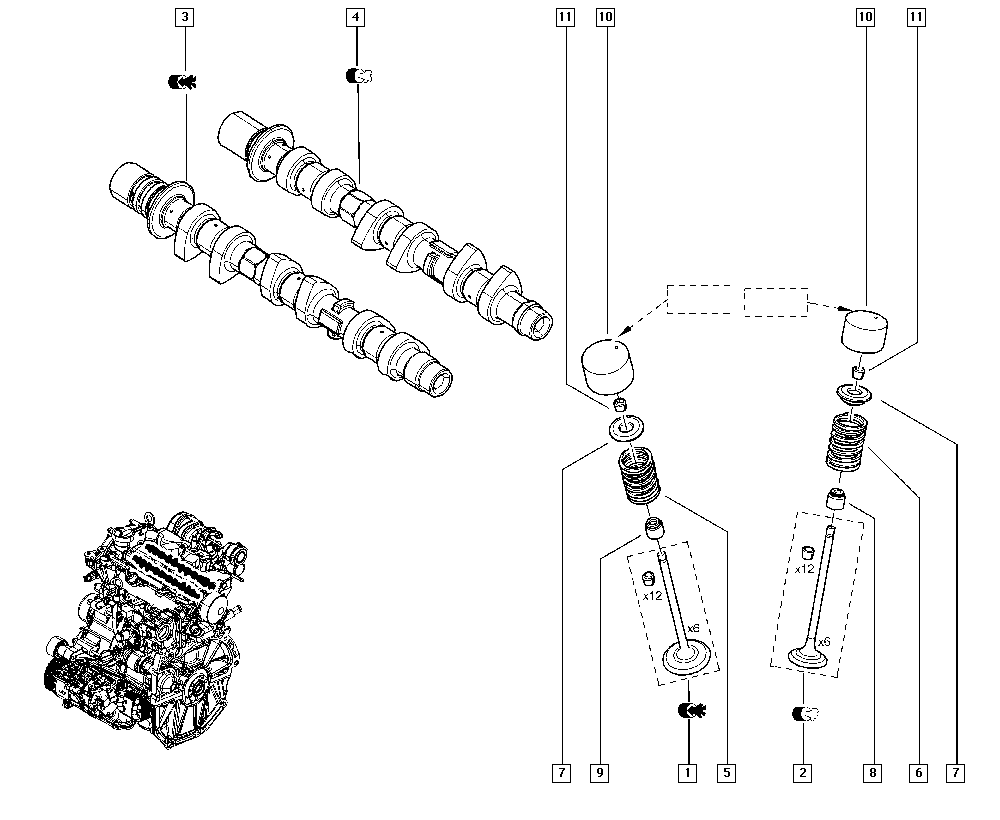 RENAULT 13201-3562R - Впускной клапан parts5.com