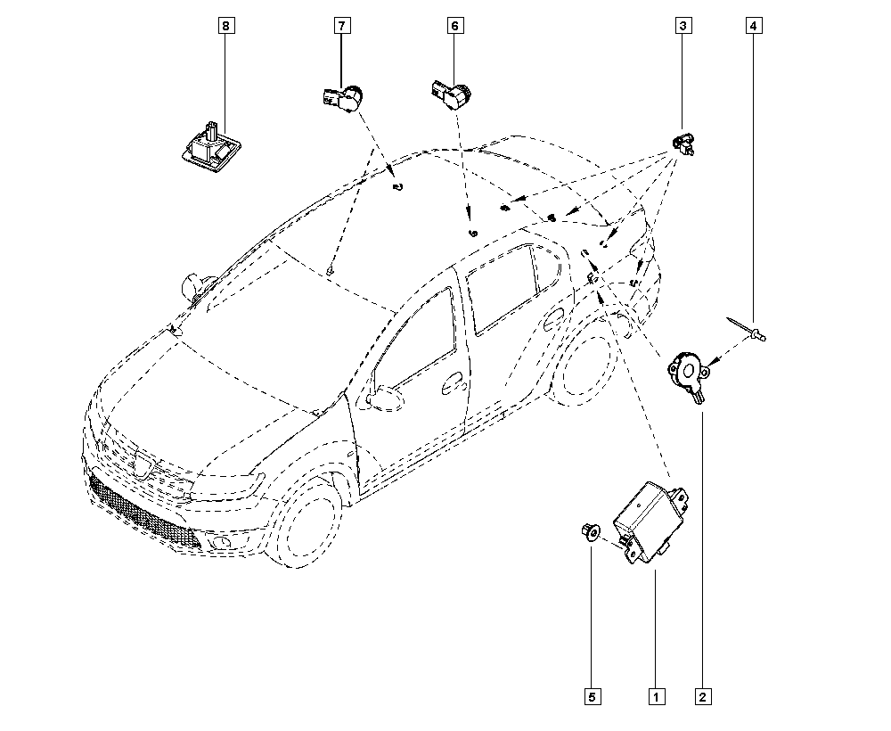 RENAULT 28 43 757 65R - Датчик, система помощи при парковке parts5.com