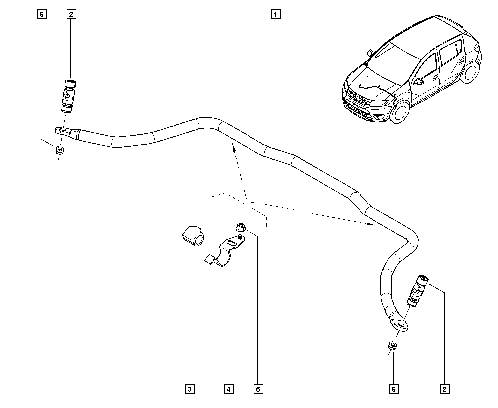 DACIA 60 01 547 140 - Втулка, стабилизатор parts5.com