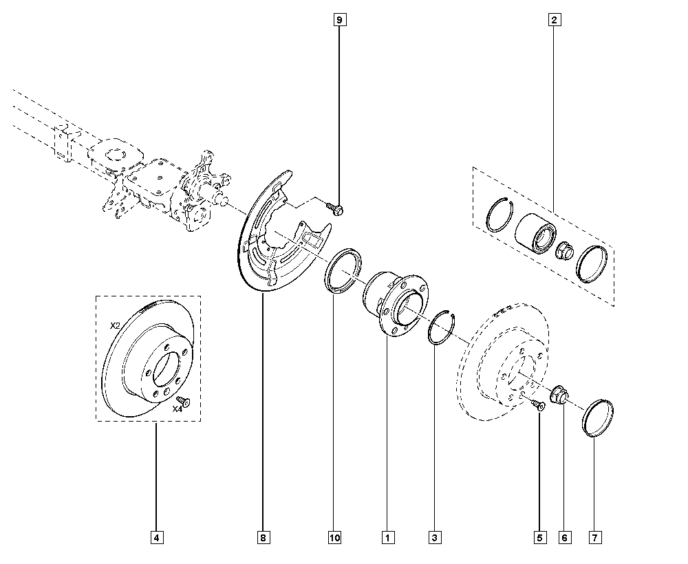 Opel 432107045R - Wheel hub, bearing Kit parts5.com