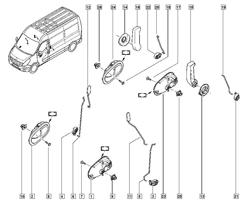 RENAULT 8200766676 - Ручка задней двери parts5.com