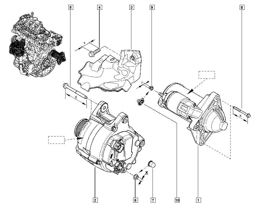 RENAULT 8200854119 - Alternator parts5.com